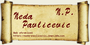 Neda Pavličević vizit kartica